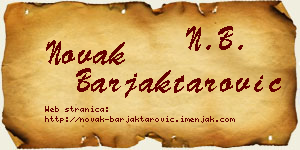 Novak Barjaktarović vizit kartica